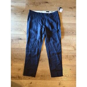 H&M Mens Blue Chino Business Pants Linen NWT Size 42